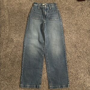 Madewell The Perfect vintage Wide-Leg front pocket jeans size 23